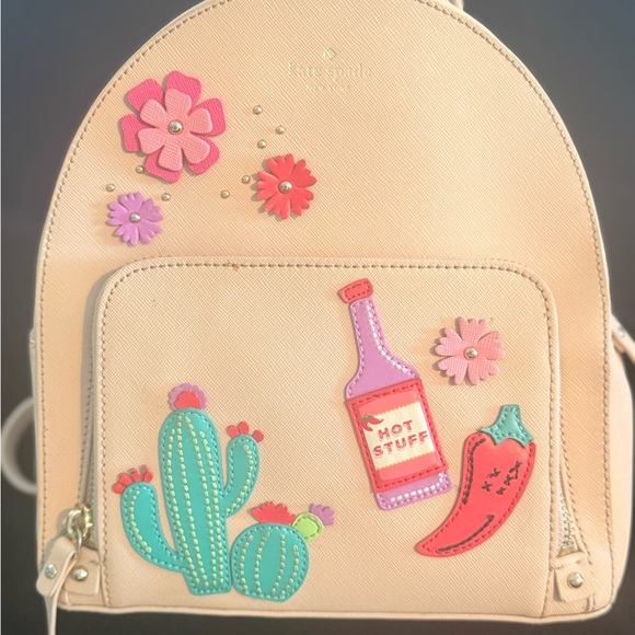 Kate Spade Cream Backpack with Colorful Accents - Picture 2 of 5